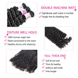 GS Virgin Hair Cabello Series 3pcs/pack Indian Deep Curly