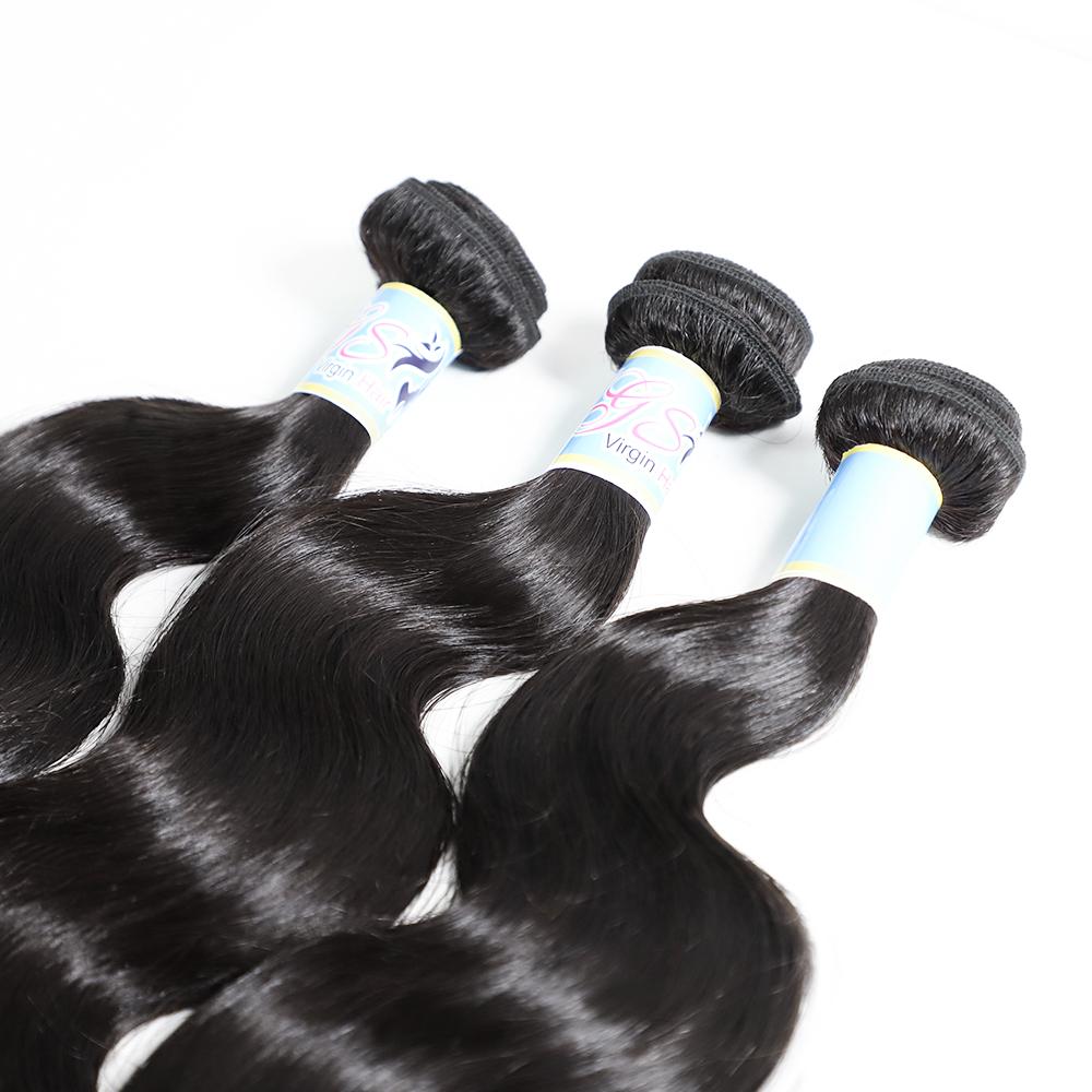 GS Virgin Hair Malaysian Body Wave Virgin Hair 3 Bundles Blue Series