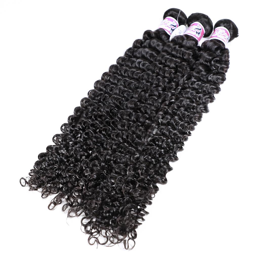 GS Virgin Hair Cabello Series 3 Bundles Peruvian Deep Curly Virgin Hair Weave