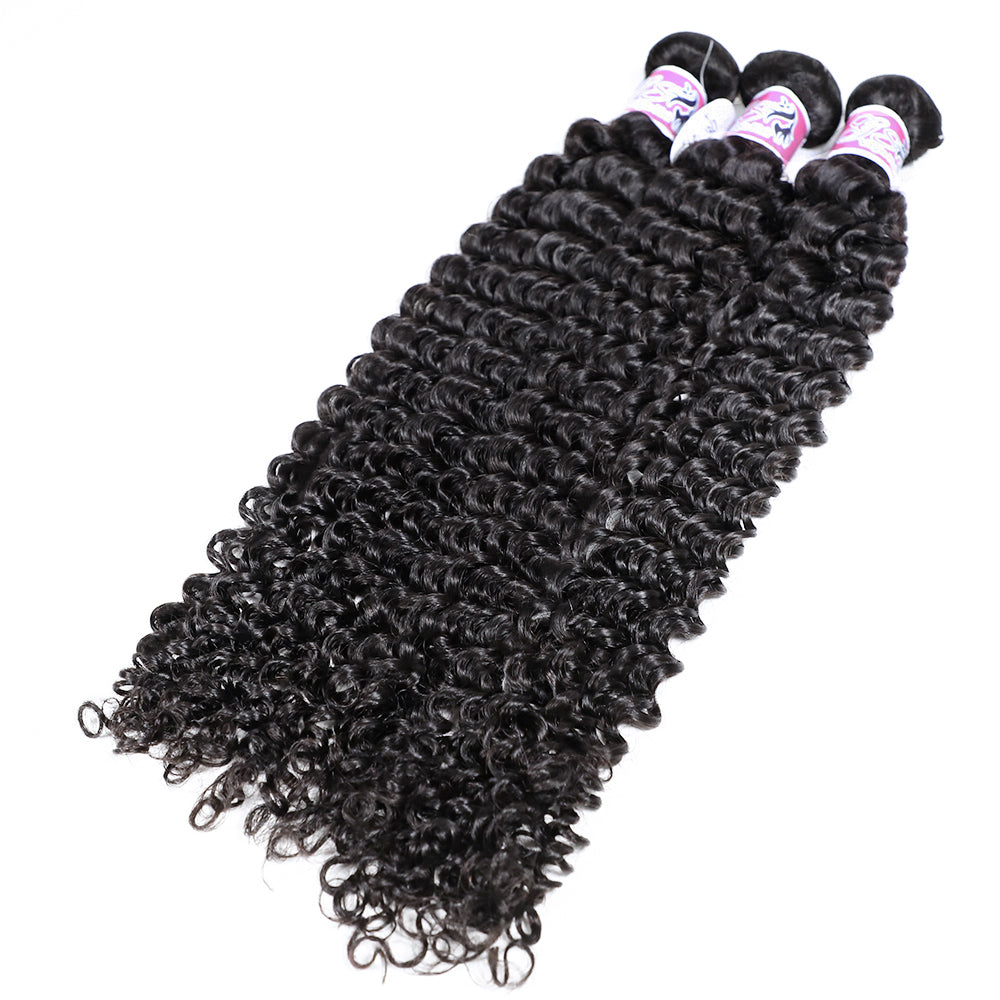 GS Virgin Hair Cabello Series 3pcs/pack Indian Deep Curly
