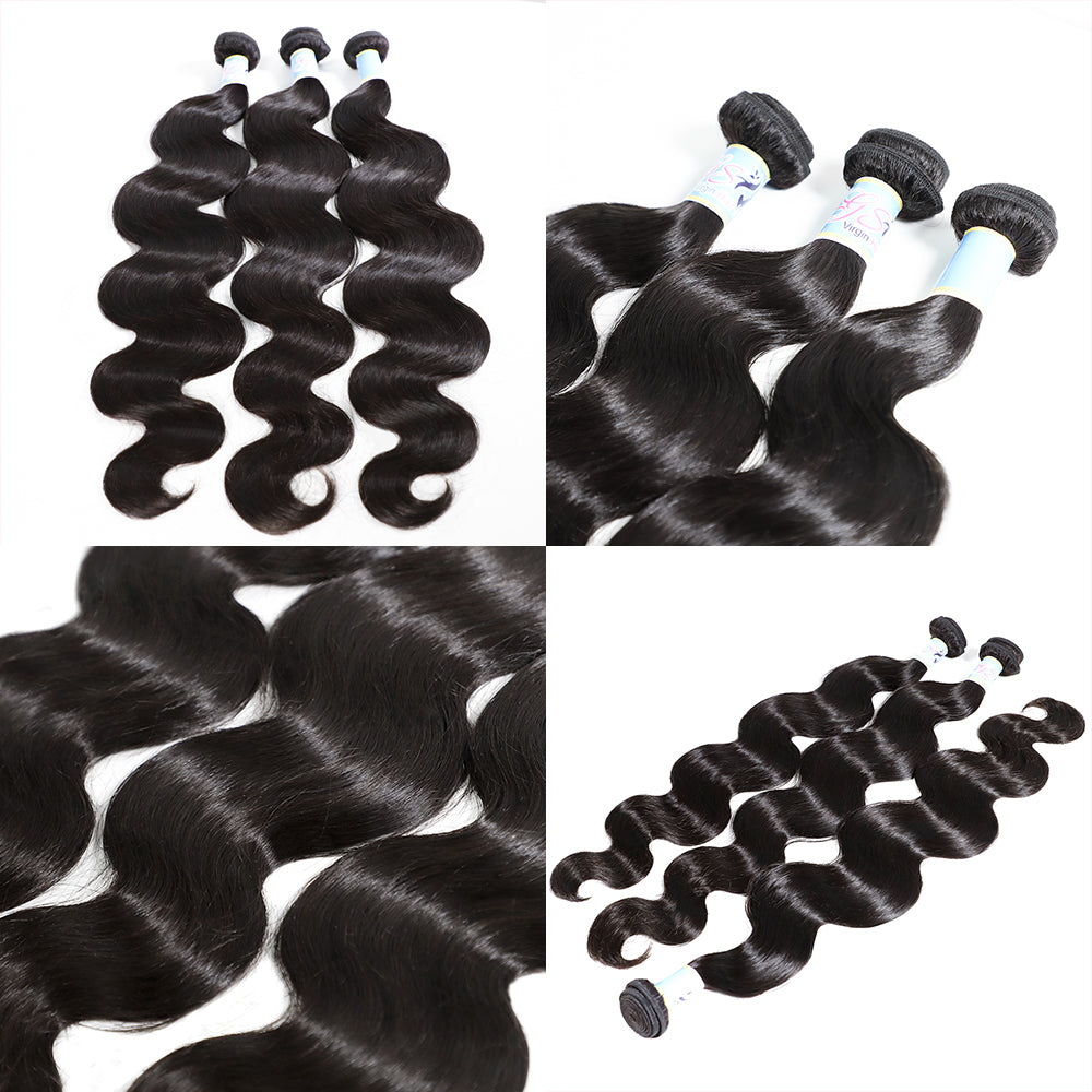 GS Virgin Hair Blue Series Indian Body Wave Human Hair Weft 3Pcs/pack
