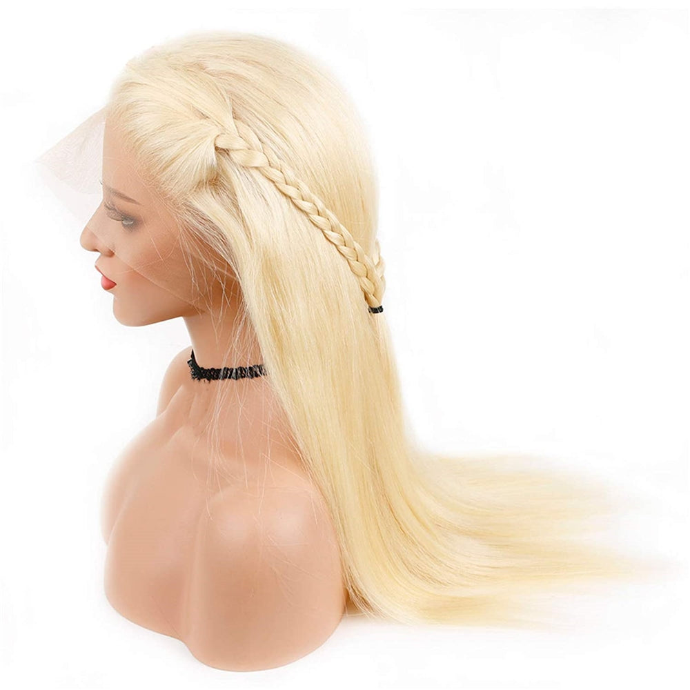 GS Virgin Hair Cabello Series 150% Density Virgin Human Hair Soft Long 613 Blonde Straight 13X4 Lace Frontal Wig