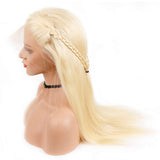 GS Virgin Hair Cabello Series 150% Density Virgin Human Hair Soft Long 613 Blonde Straight 13X4 Lace Frontal Wig