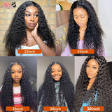 GS Virgin Hair Transparent Deep Curly Human Hair 3 Bundles With Lace Closure Virgin Hair Curly Bundles  Natural Black  Cabello Series