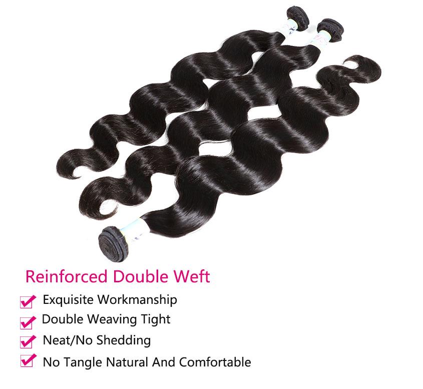 GS Virgin Hair Malaysian Body Wave Virgin Hair 3 Bundles Blue Series