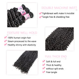 GS Virgin Hair Malaysian Natural Color Deep Curly Virgin  Hair Weave Curly Women's Hair Weave Cabelllo Series