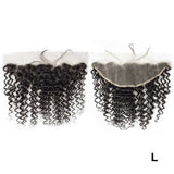 GS Virgin Hair 13X4 Transparent Deep curly Upgrade Lace Frontal  Natural Color