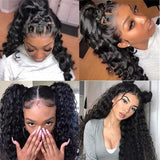 GS Virgin Hair Deep Curly  Frontal Wig 4X4 HD Closure  Straight Lace Front Wig  Hd Lace  Brazilian Hair