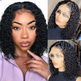 GS Virgin Hair Short Deep Curly Bob 13X4 Lace Front Human Hair Wig