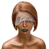 Gs Virgin Hair Short Bob Wig Brown / Gold / Orange / Pink / Red