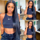 GS Virgin Hair Straight  Frontal Wig Pre Plucked 4X4 HD Closure Wig Straight Lace Front Wig  Hd Lace Wig Brazilian Hair