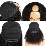 GS Virgin Hair U Part Human Hair Wigs Brazilian Virgin Loose Wave 150 Density Glueless Middle Part Wig For Women Natural Color