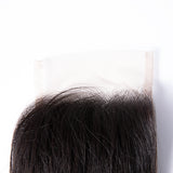GS Virgin Hair Deep Wave 4 Bundles with 4x4 Free Part HD Lace Closure Natural Black