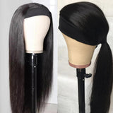 GS Virgin Hair Straight Wigs Headband Wigs Human Hair Short Straight Wig for Women Cabello Series