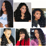 GS Virgin Hair Peruvian Deep Curly Virgin Hair Weaves 4pcs/pack Cabello Series