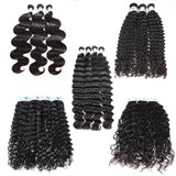 GS Virgin Hair 4Pcs/pack Malaysian Deep Wave Virgin Hair Weft Blue Series