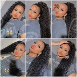 GS Virgin Hair Water Wave Hair 5*5 HD Lace Closure With 3 Bundles Brazilian Natural Wave Human Hair Bundles