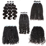 GS Virgin Hair Brazilian Deep Wave Human Virgin Hair 4 Bundles Blue series