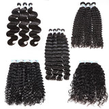 GS Virgin  Hair 3pcs/pack Deep Wave Brazilian Human Hair Weave Blue Series