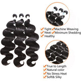 GS Virgin Hair 4Pcs/pack Peruvian Body Wave Virgin Human Hair Blue Series