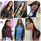 GS Virgin Hair 3 Bundles Brazilian free part Straight Hair Weft With 5x5 HD Closure