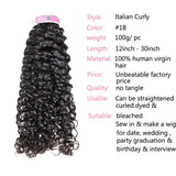 GS Virgin Hair Cabello Series 3 Bundles Peruvian Italian Curly Virgin Hair Weave