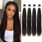 GS Virgin Hair 4 Bundles Brazilian Virgin Straight Hair Weaves Blue Series