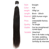GS Virgin Hair 4 Bundles Brazilian Virgin Straight Hair Weaves Blue Series
