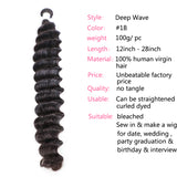 GS Virgin Hair Brazilian Deep Wave Human Virgin Hair 4 Bundles Blue series