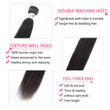 GS Virgin Hair 4 Bundles Brazilian Virgin Straight Hair Weaves Blue Series