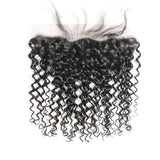 GS Virgin Hair 13X4 Transparent Deep curly Upgrade Lace Frontal  Natural Color