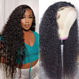 GS Virgin Hair 13x4 Transparent Lace Frontal Wig Water Wave Lace Front Human Hair Wigs Pre Plucked Hairline Brazilian Curly Human Hair Wigs