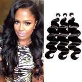 GS Virgin Hair Malaysian Body Wave Virgin Hair 3 Bundles Cabello Series