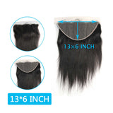 GS Virgin Hair 13X6 HD Straight  lace Frontal natural color human hair