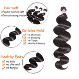 GS Virgin Hair Products Brazilian Body Wave Virgin Hair 4 Bundles Cabello Series
