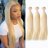 GS Virgin Hair 613 Blonde Virgin Human Hair  Bundles 10-30 Inch 3PCS Straight Hair
