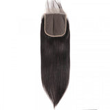 GS Virgin Hair Brazilian Straight Hair 4 Bundles With 5*5 Transparent Lace Closure Bundles And Closure Deals