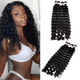 GS Virgin Hair 4Pcs/pack Malaysian Deep Wave Virgin Hair Weft Cabello Series