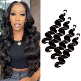 GS Virgin Hair Indian Body Wave Human Virgin Hair 4pcs/pack Cabello Series