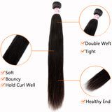 GS Virgin Hair Cabello Series Malaysian Long Hair 8 Inch to 40 Inch Straight Hair Single Bundle 100% Natural Black
