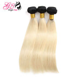 GS Virgin Hair 9A 1B/613 Honey Blonde Straight Virgin Human Hair 3 Bundles Ombre