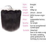 GS Virgin Hair 3 Bundles Straight With Closure 100% Virgin Remy Human Hair 13X4 HD Lace Closure Natural Black Color