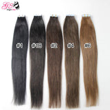 GS Virgin Hair Brazilian Remy Human Hair Tape In Hair Extension 18-24 Inch