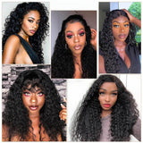 GS Virgin Hair Natural Wave Peruvian Human Hair 3 Bundles With 4*4 Lace Closure