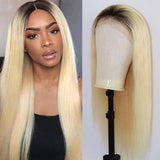 GS Virgin Hair 13X4 4X4 Honey Blonde 613 Straight Wig Malaysian Transparent Lace Part Front  Wigs For Black Women 1B/613 Wig Cabello Series