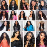 GS Virgin Hair Malaysian Loose Wave 4 Bundles with 5X5 Transparent lace Closure Natural Black