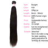 GS Virgin Hair Cabello Series 3pcs/pack Peruvian Straight Human Virgin Hair