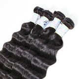 GS Virgin Hair Indian Deep Wave Human Virgin Hair 4 Bundles Blue Series