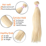 GS Virgin Hair 613 Blonde Virgin Hair Straight 4 Bundles Honey Blonde Straight Hair Cabello Series
