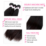 GS  Virgin Hair Cabello Series Human Virgin Straight Brazilian Hair 3 Bundles